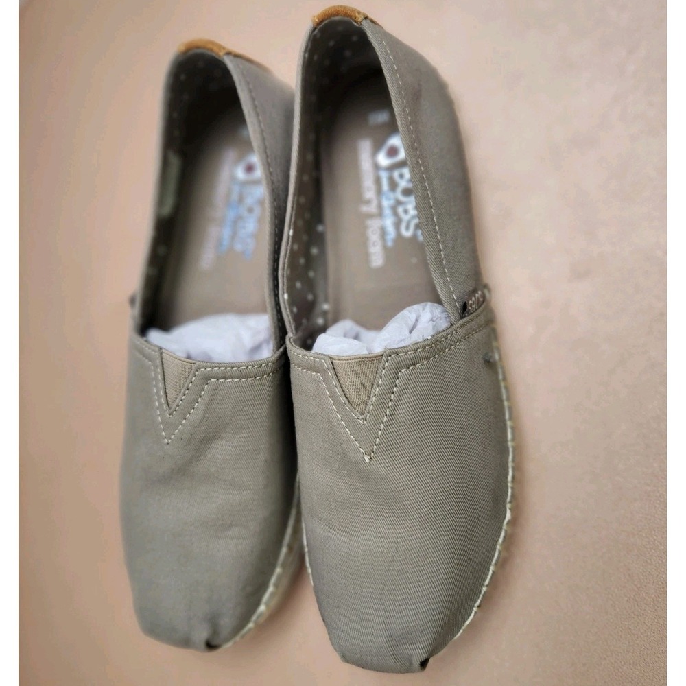 Bobs From Skechers Breeze Memory Foam Slip On Shoes Size 8.5 Taupe EUC - Picture 2 of 8